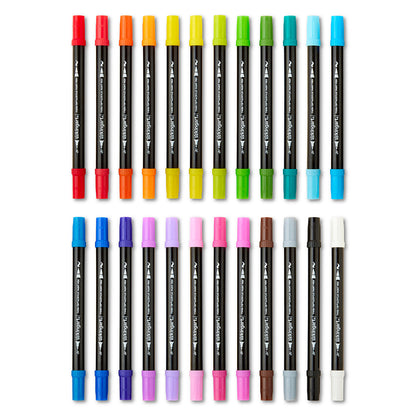 Dual Tip Acrylic Paint Pens - 24 Colors