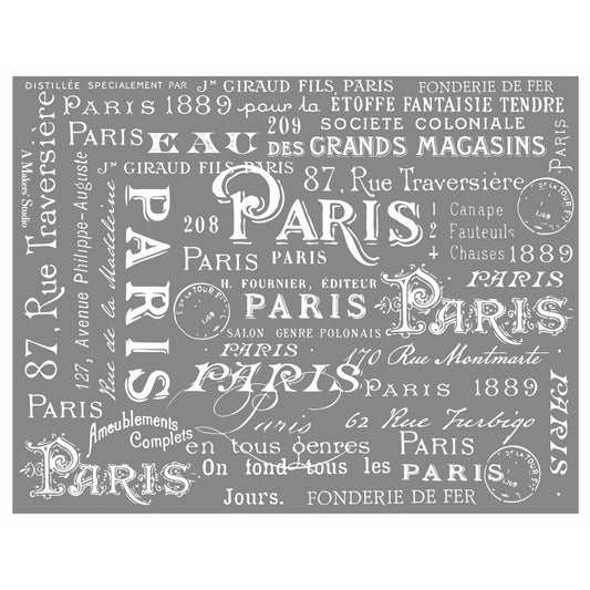 Paris Font - Mesh Stencil 8.5x11