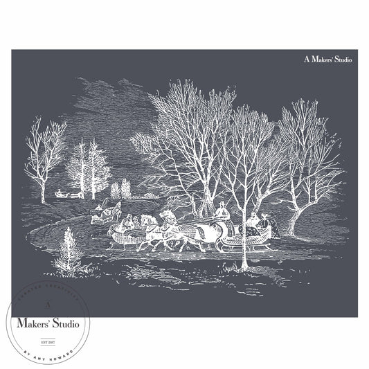 Winter Scene - Mesh Stencil 8.5x11