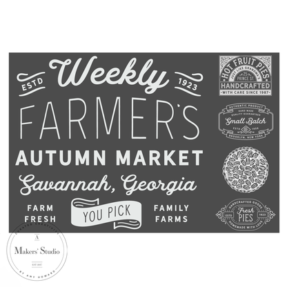 Autumn Market - Mesh Stencil 18x12