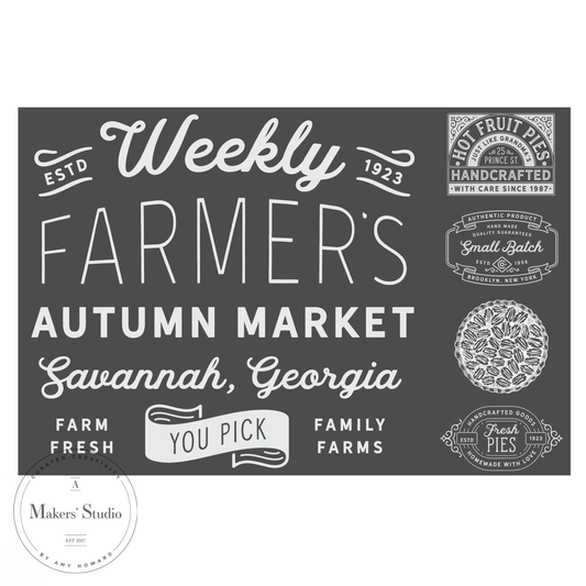 Autumn Market - Mesh Stencil 18x12