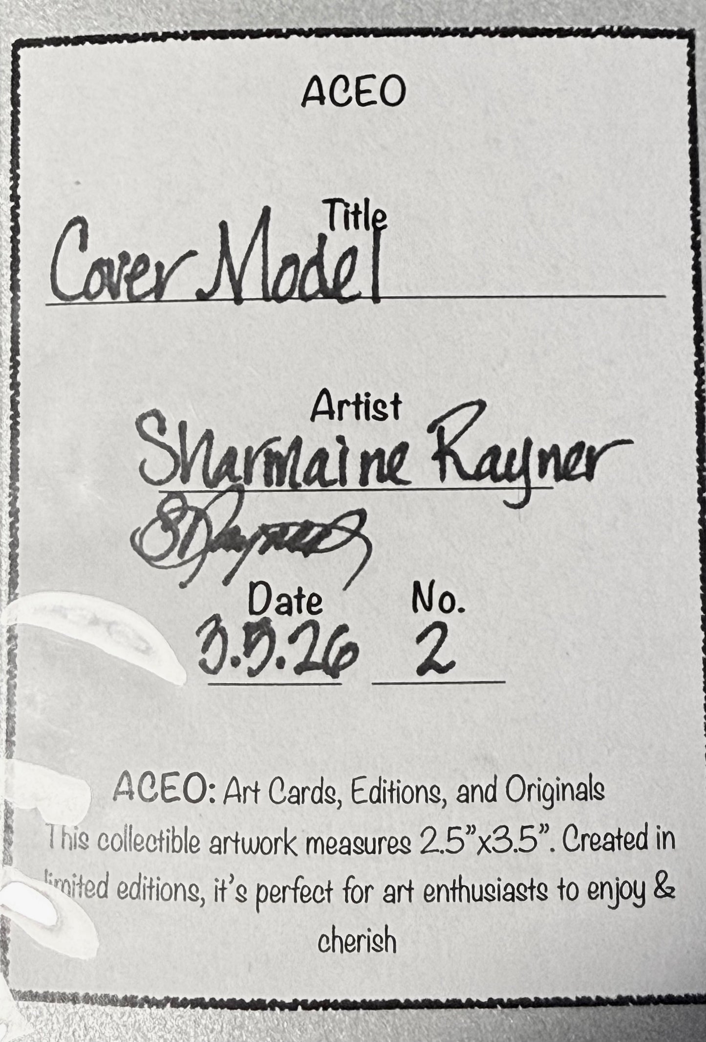Cover Model ACEO Card Mini Collectible Art