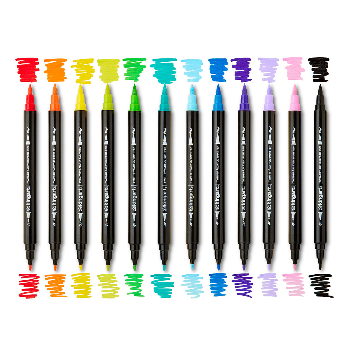 Dual Tip Acrylic Paint Pens - 24 Colors