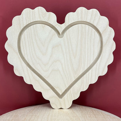 Trekell Candy Heart Floater Panel - Wooden Painting Canvas