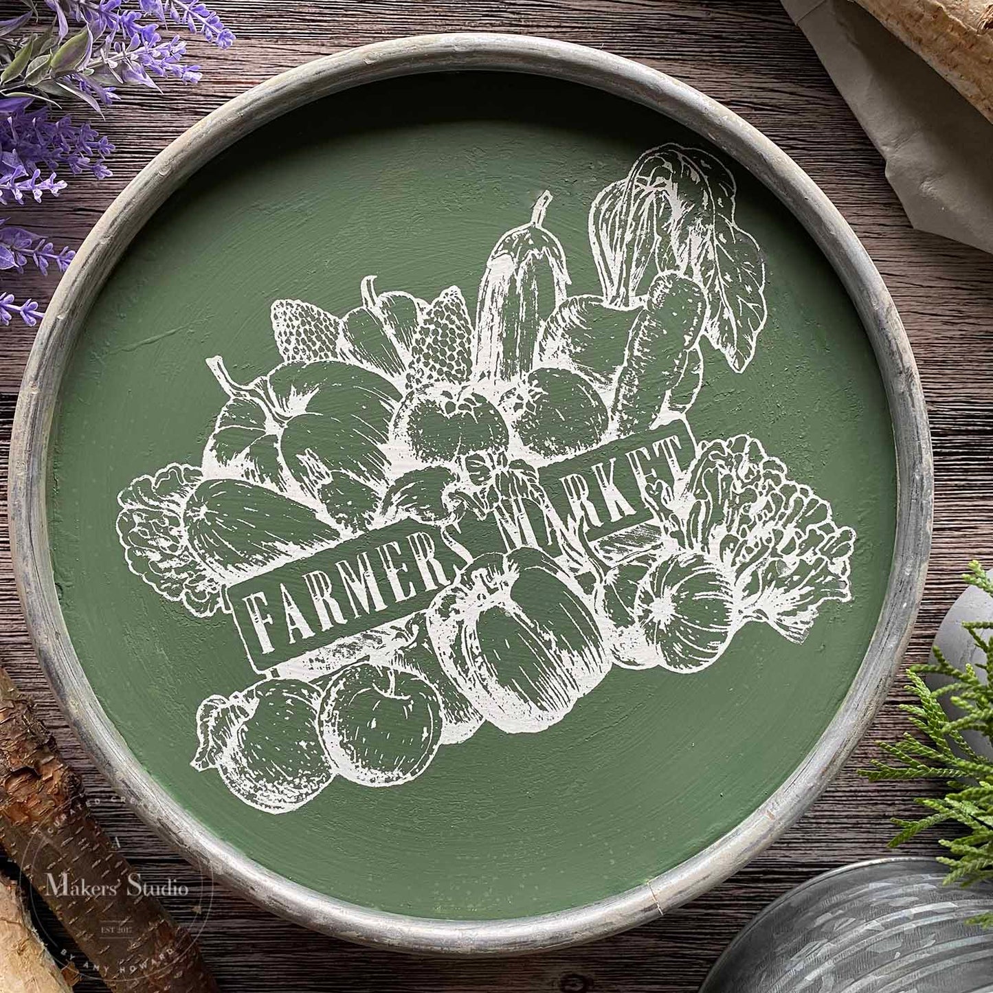 Farmers Market - Mesh Stencil 8.5x11