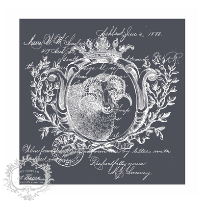 French Ram - Mesh Stencil 12x12