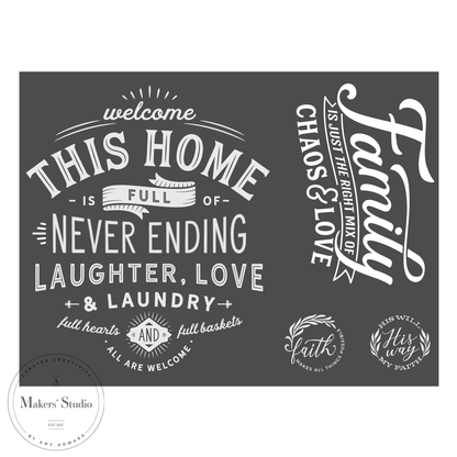 Full House - Mesh Stencil 24x18
