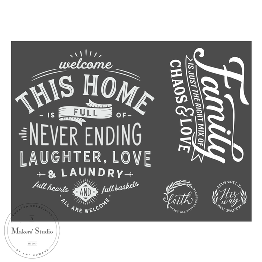 Full House - Mesh Stencil 24x18