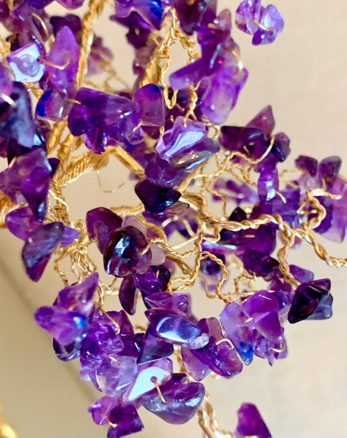 🔴SOLD🔴 Handmade Grade A+ Dark Purple Amethyst 7" Gemstone Tree Sculpture