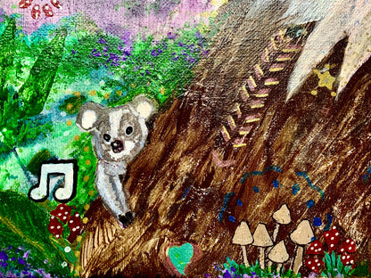 Mystics Eagle and Friends 18"x24" Acrylic on Canvas Painting by Sharmaine Rayner
