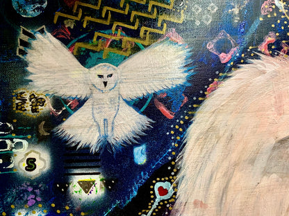Mystics Eagle and Friends 18"x24" Acrylic on Canvas Painting by Sharmaine Rayner