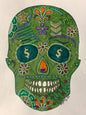 Green Machine Skull Drawing/ Doodle