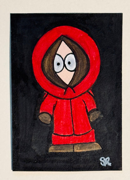 Kenny In Red (South Park) ACEO Card Mini Collectible Art