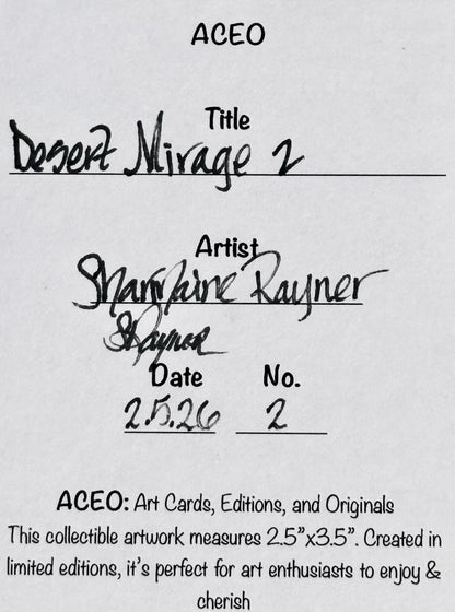 Desert Mirage 2 ACEO Card Mini Collectible Art