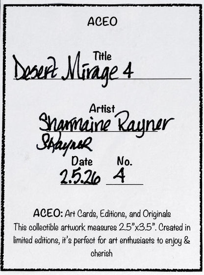 Desert Mirage 4 ACEO Card Mini Collectible Art