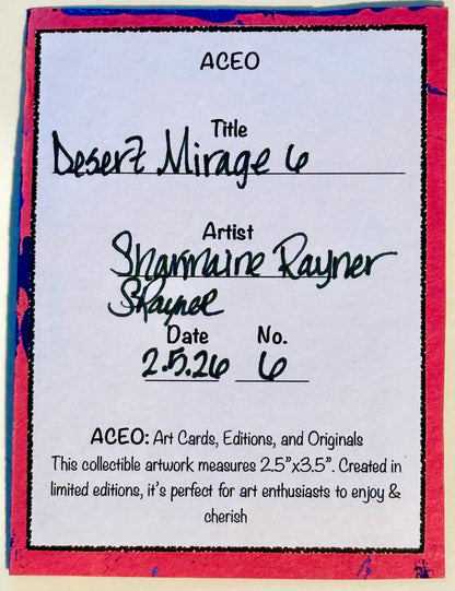 Desert Mirage 6 ACEO Card Mini Collectible Art