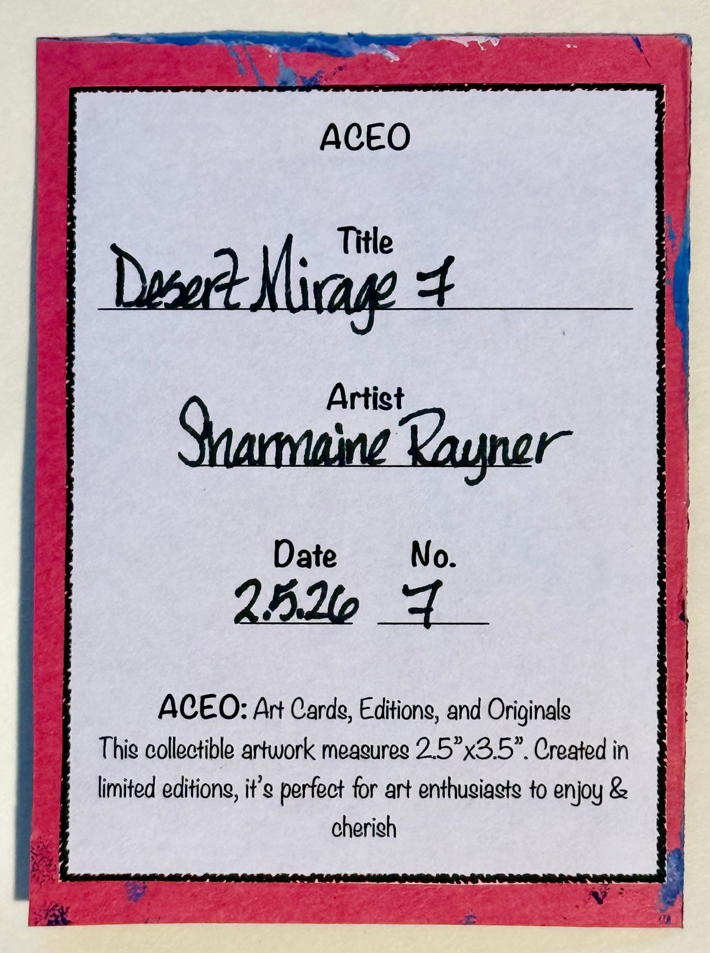 Desert Mirage 7 ACEO Card Mini Collectible Art