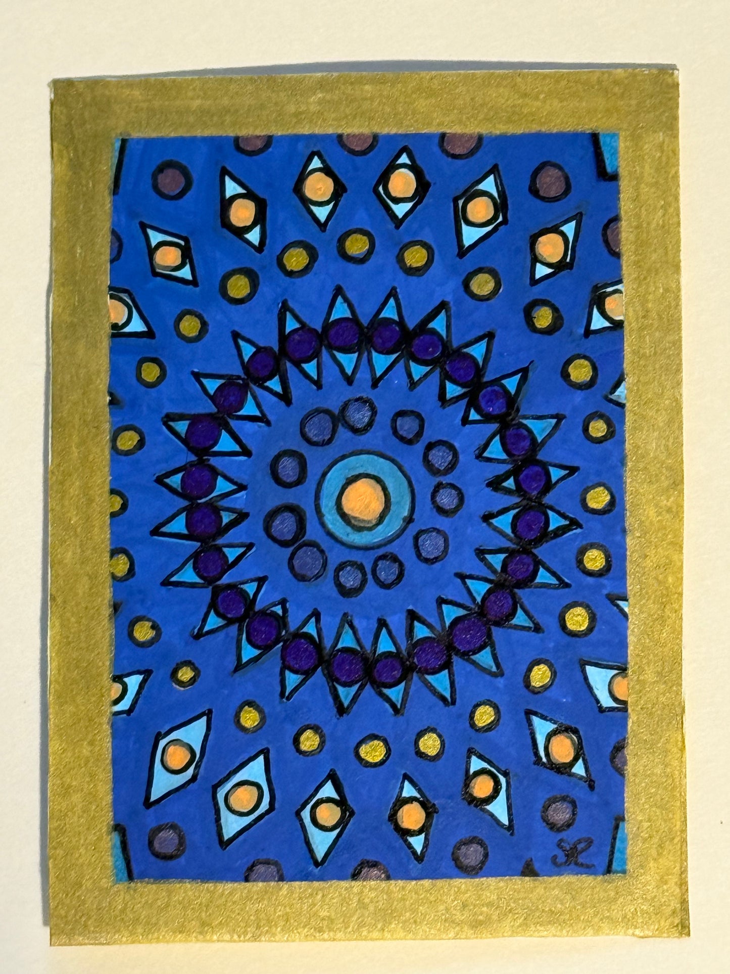 Cosmic Mandala ACEO Card Mini Collectible Art