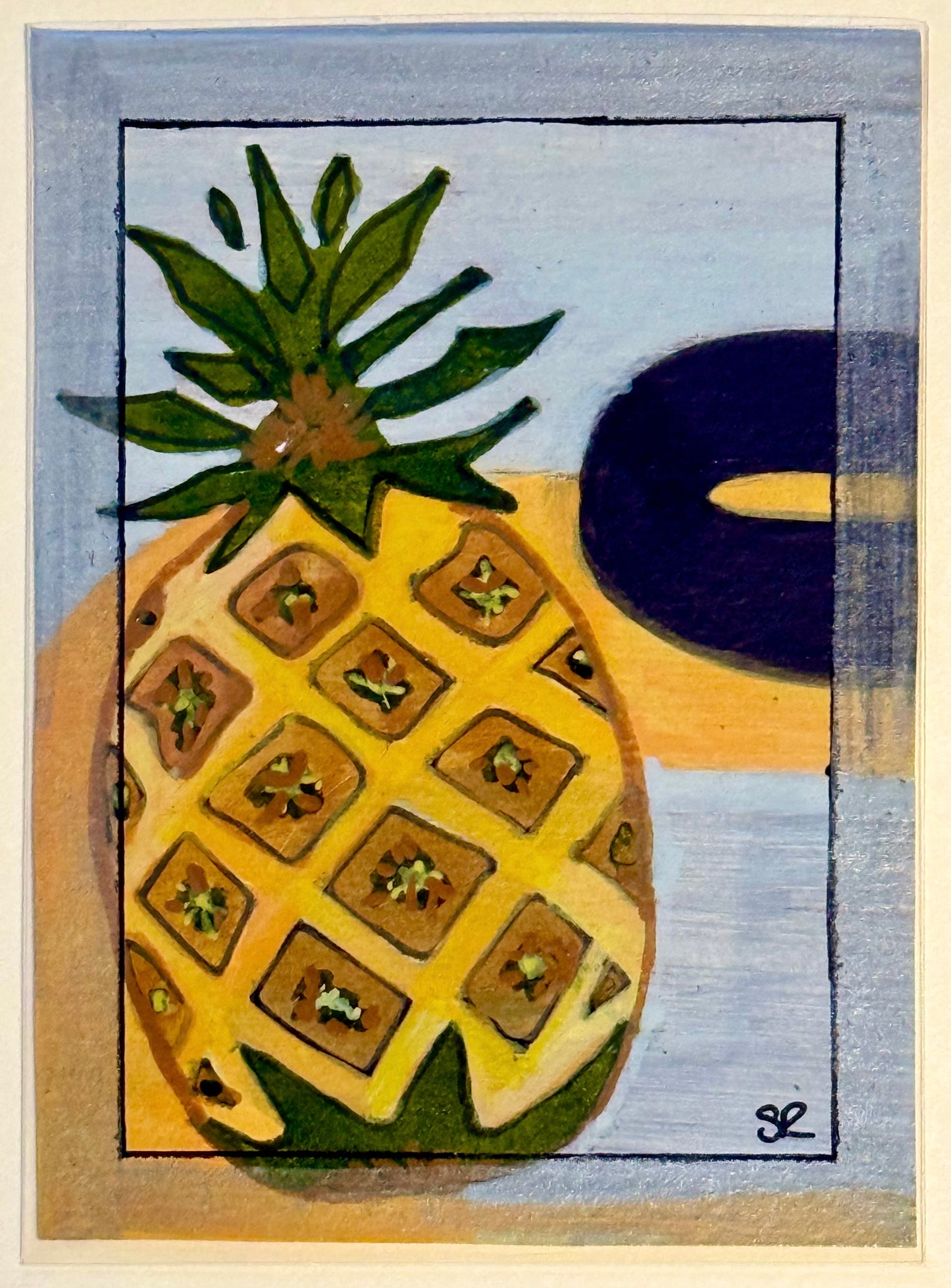 Pineapple Forever ACEO Card Mini Collectible Art