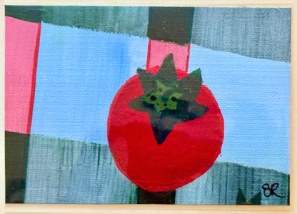 Vintage Tomato ACEO Card Mini Collectible Art