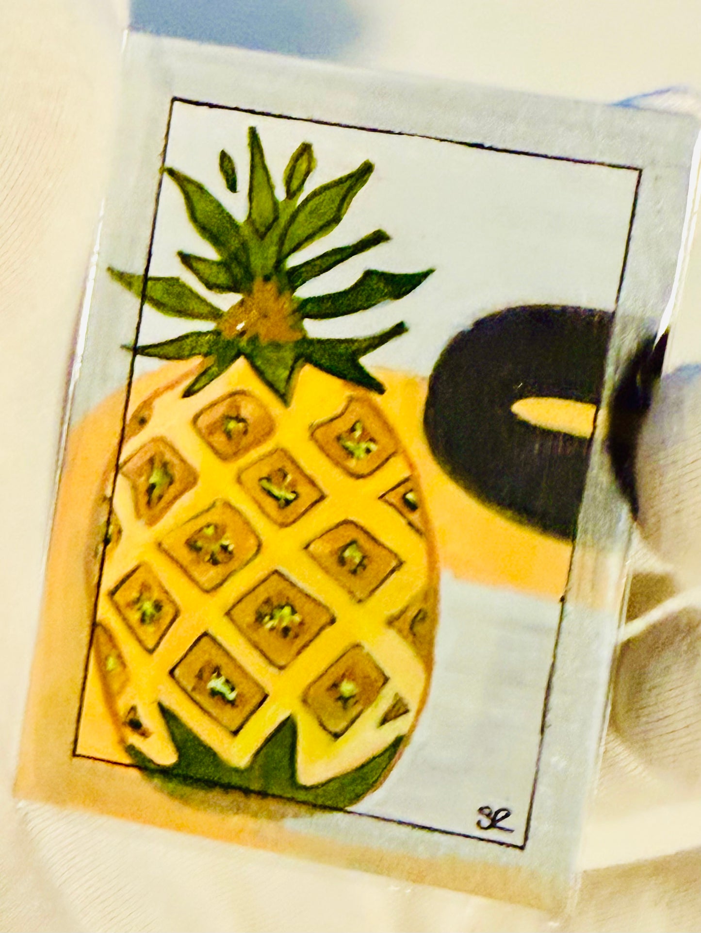 Pineapple Forever ACEO Card Mini Collectible Art