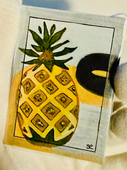 Pineapple Forever ACEO Card Mini Collectible Art