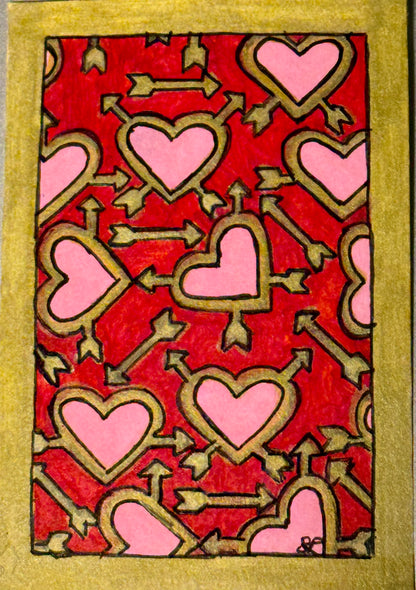 Cupid Went Overboard ACEO Card Mini Collectible Art