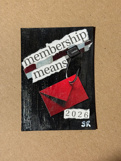 Membership Means Control ACEO Card Mini Collectible Art
