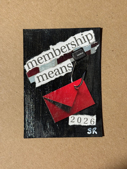 Membership Means Control ACEO Card Mini Collectible Art