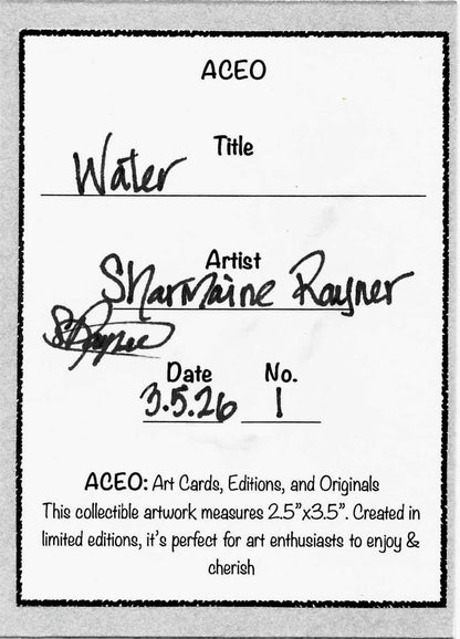 Water ACEO Card Mini Collectible Art