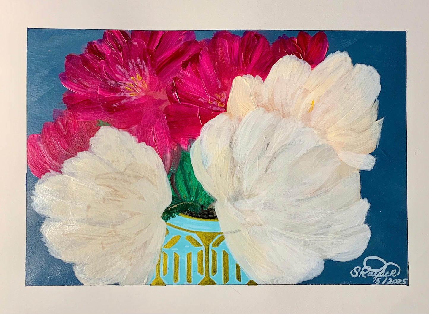 Peonies Original Acrylic Painting