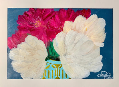 Peonies Original Acrylic Painting