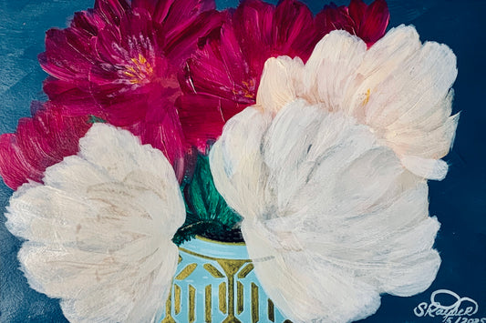 Peonies Original Acrylic Painting