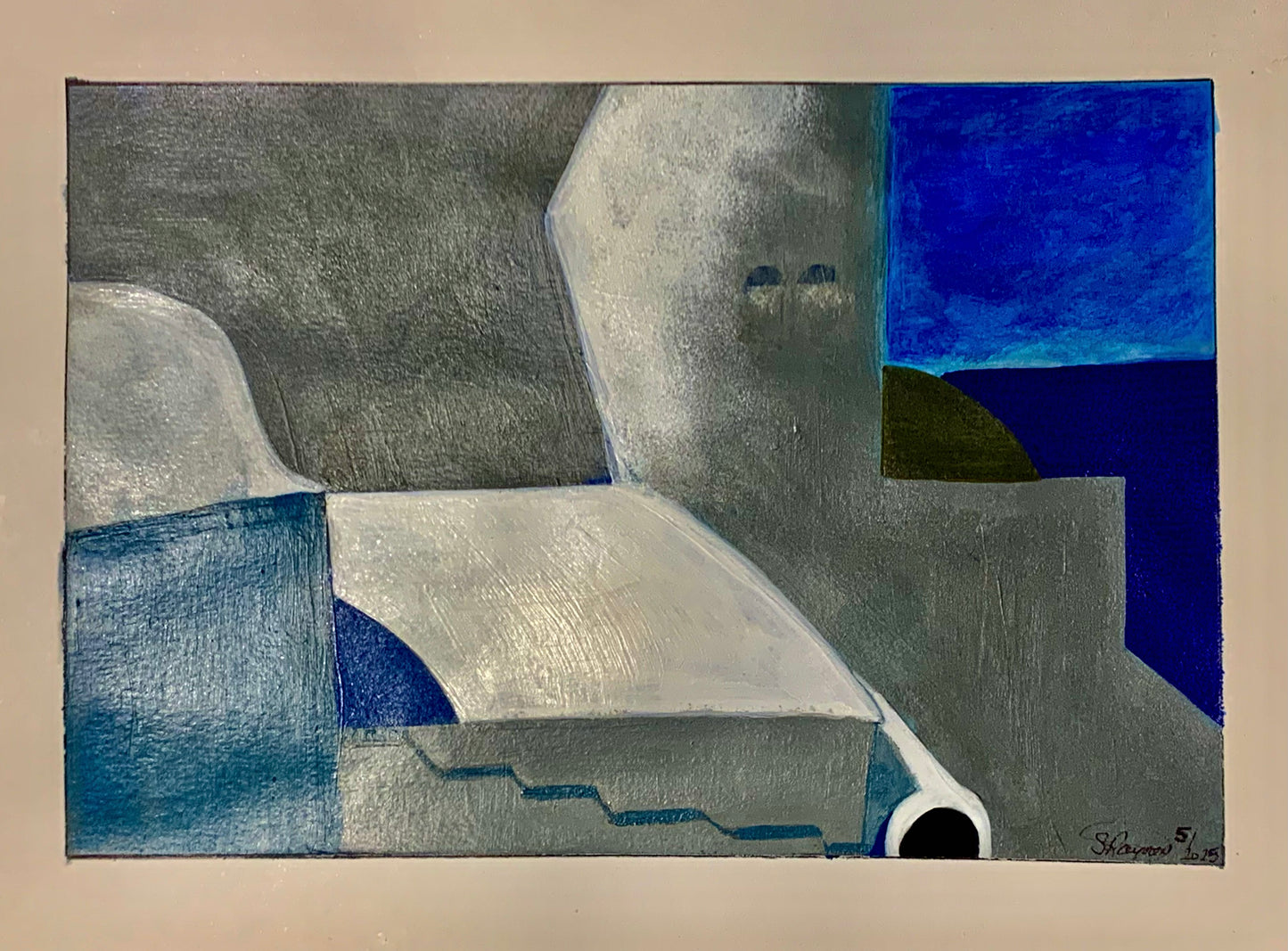 Santorini Original Acrylic Painting