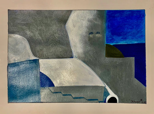 Santorini Original Acrylic Painting