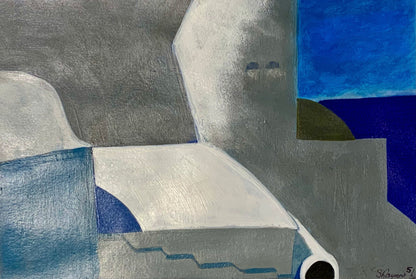 Santorini Original Acrylic Painting