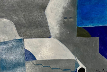 Santorini Original Acrylic Painting