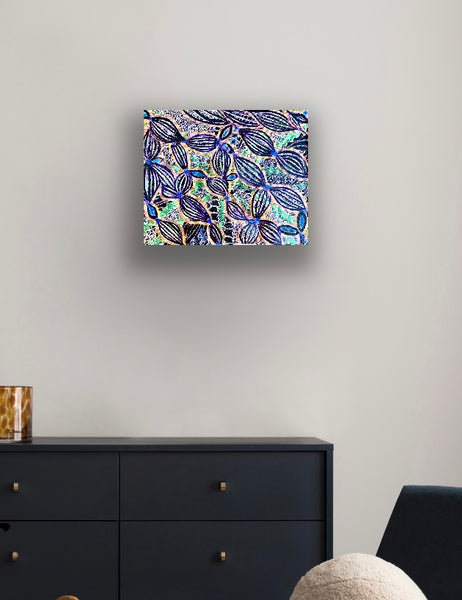 "Processing" by Sharmaine Rayner Acrylic and Resin on Canvas Wall Art