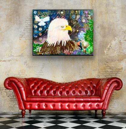 Mystics Eagle and Friends 18"x24" Acrylic on Canvas Painting by Sharmaine Rayner