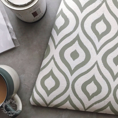 IKAT - Furniture Stencil 18x18 one time use
