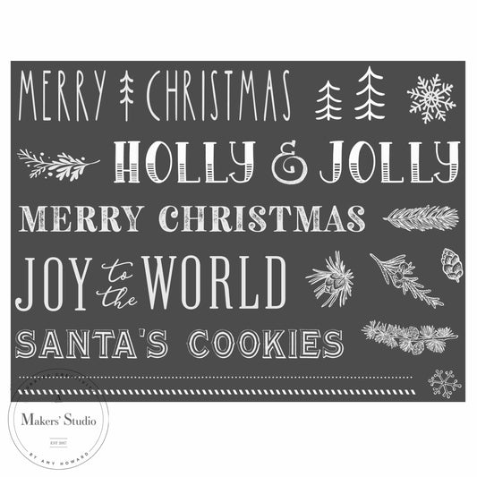 Let's Talk Christmas - Mesh Stencil 24x18