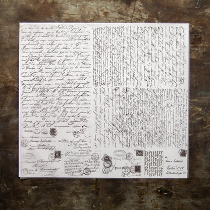 Texture - Script - Color Transfer - 24” x 22”