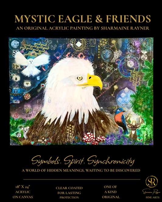 Mystics Eagle and Friends 18"x24" Acrylic on Canvas Painting by Sharmaine Rayner
