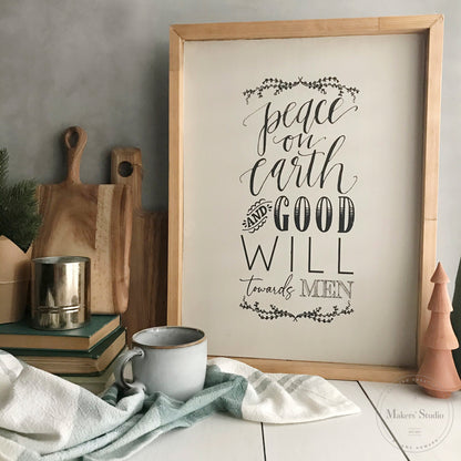 Peace on Earth - Mesh Stencil 12x18