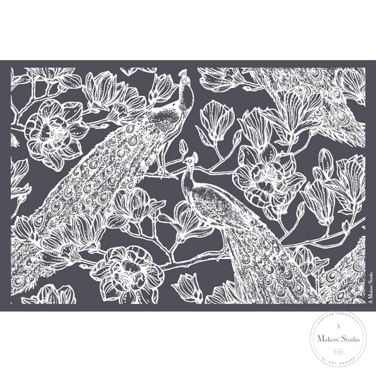 Peacock Mesh Stencil