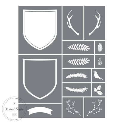 Lodge - Mesh Stencil 8.5 x 11