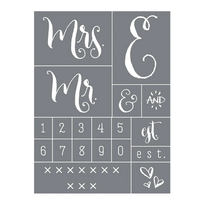 Engagement - Mesh Stencil 9x12