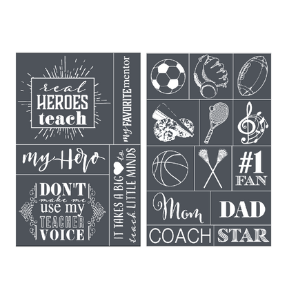 Real Heroes Teach - Mesh Stencil 2 pack 5.5x8.5
