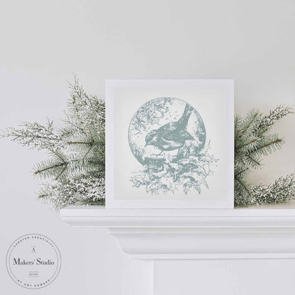 Ski In to Christmas - Mesh Stencil 9x12