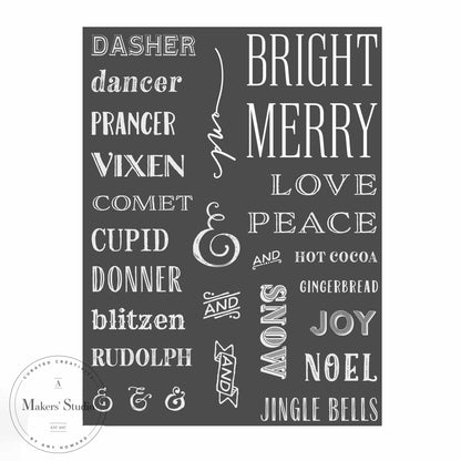 Speaking of Christmas - Mesh Stencil 18x24